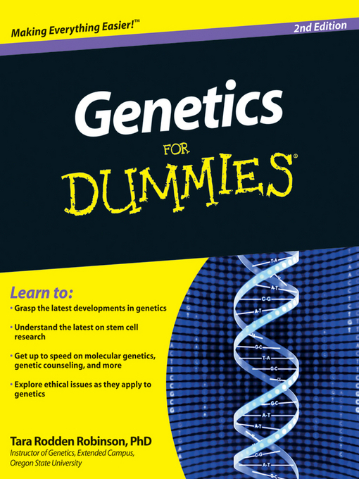 Title details for Genetics For Dummies by Tara Rodden Robinson - Wait list